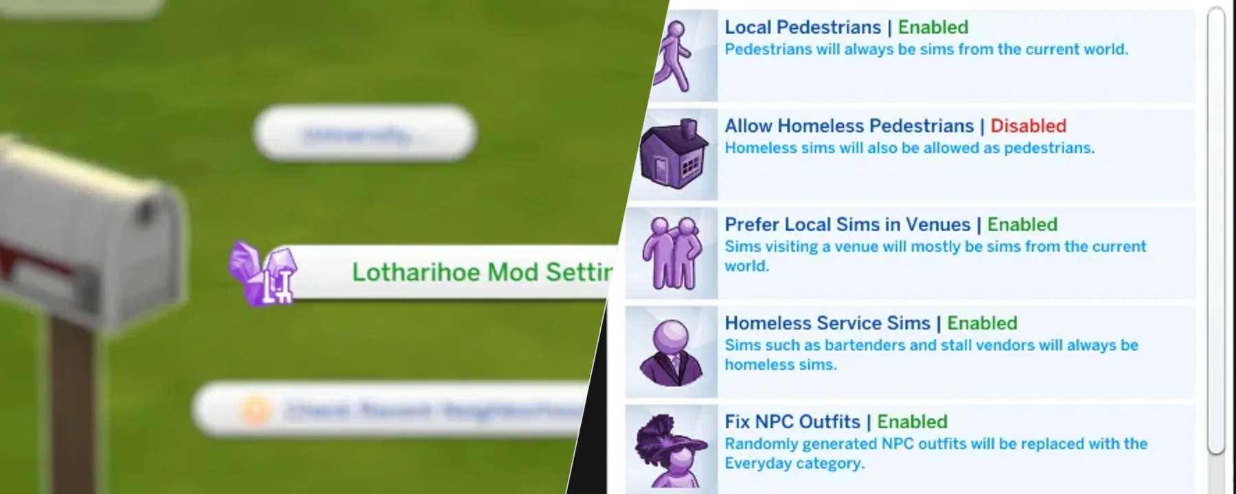 Sim Spawn Overhaul — Sim Spawn Overhaul screenshots 1–2