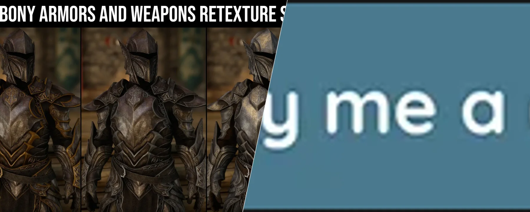 Ebony Armors and Weapons Retexture SE — Ebony Armors and Weapons Retexture SE screenshots 1–2