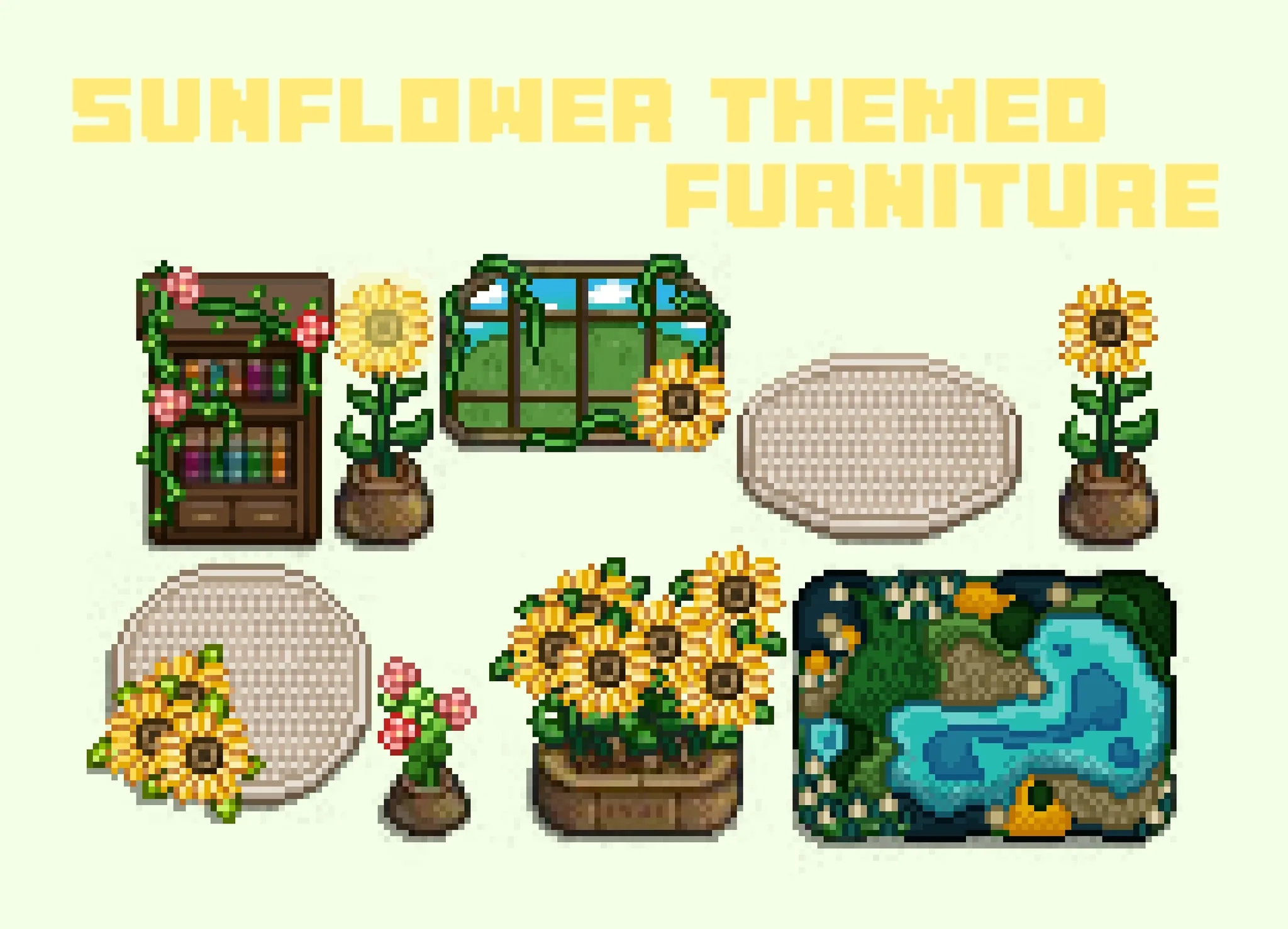 Sunflower-themed furniture screenshot 1