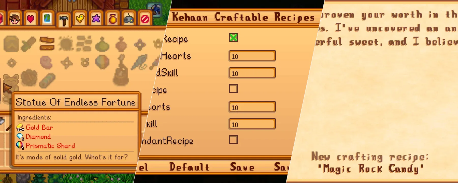 [CP] Kehaan Craftable Recipes — [CP] Kehaan Craftable Recipes screenshots 1–3