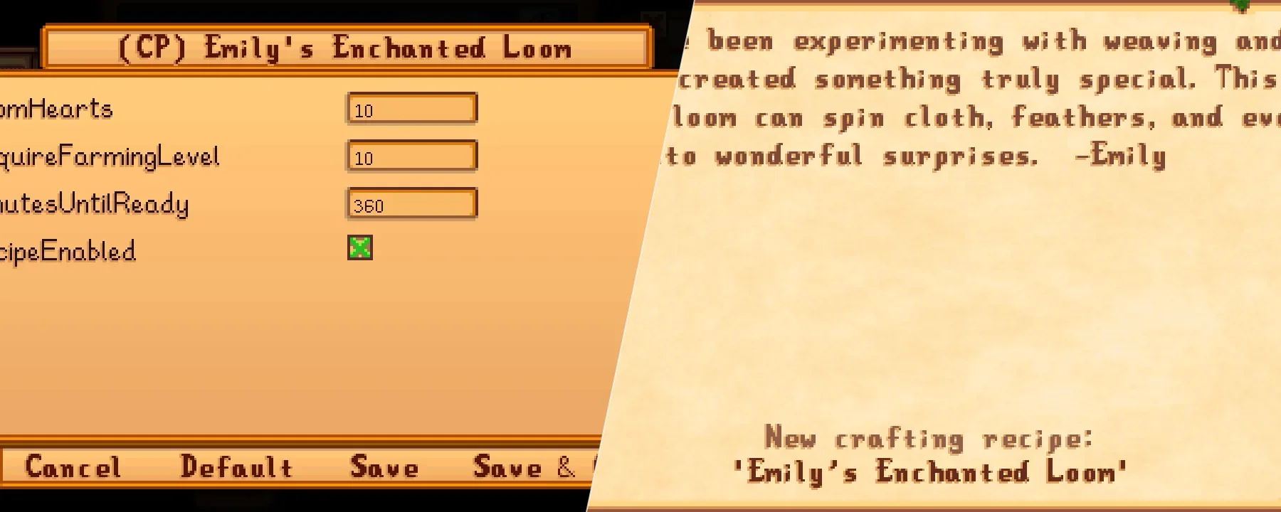 [CP] Emily's Enchanted Loom — [CP] Emily's Enchanted Loom screenshots 1–2