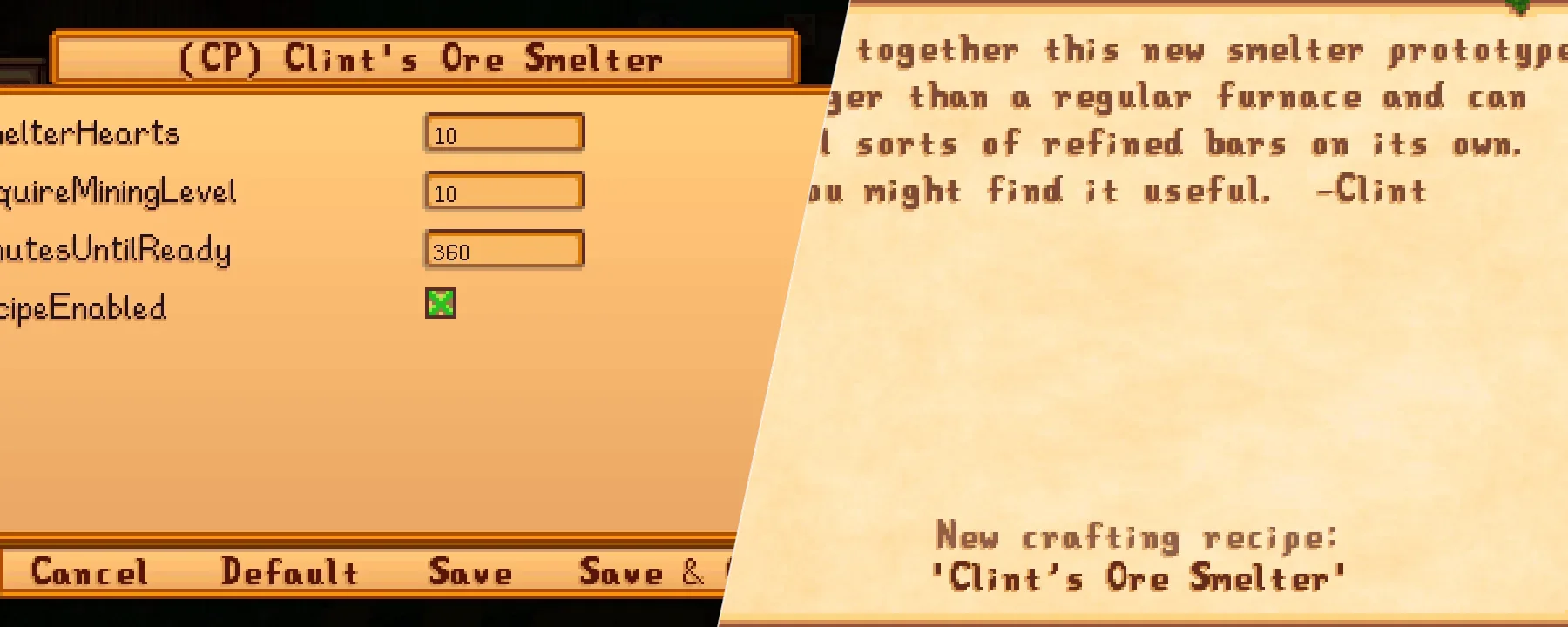 [CP] Clint's Ore Smelter — [CP] Clint's Ore Smelter screenshots 1–2