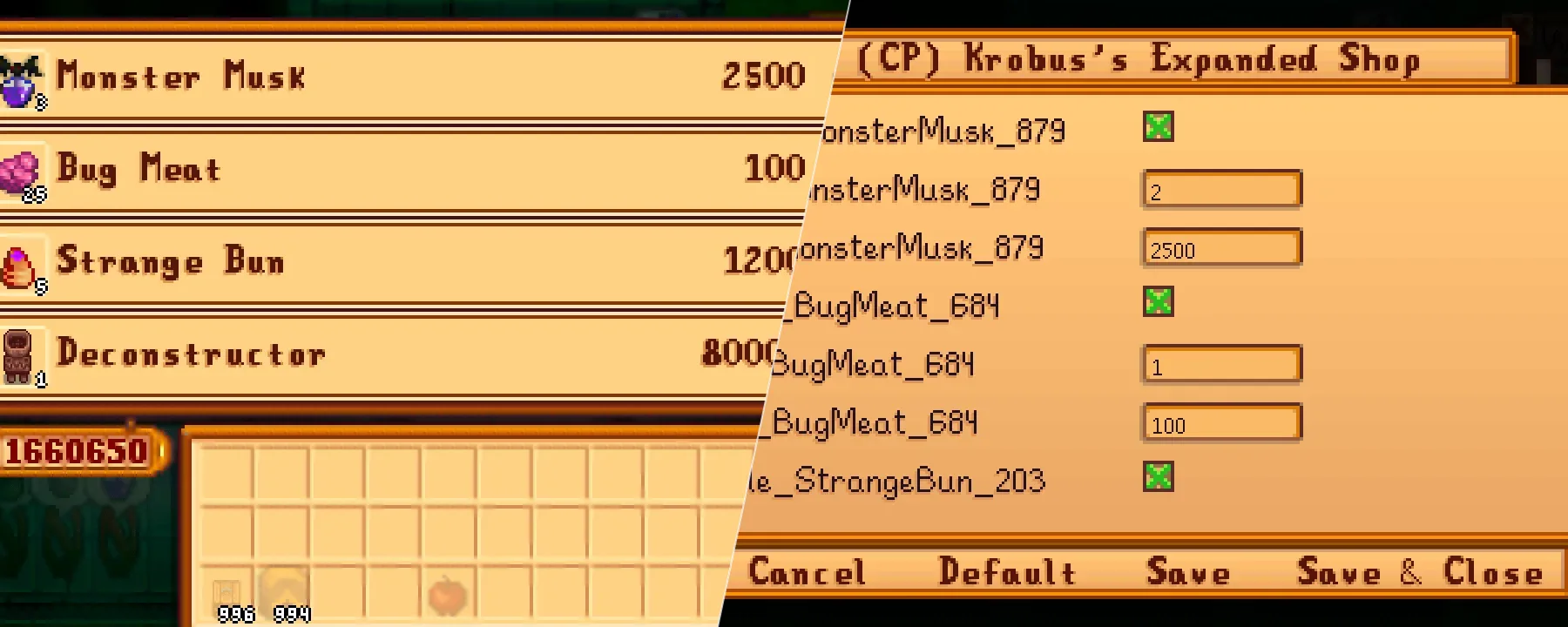 [CP] Krobus's Expanded Shop — [CP] Krobus's Expanded Shop screenshots 1–2