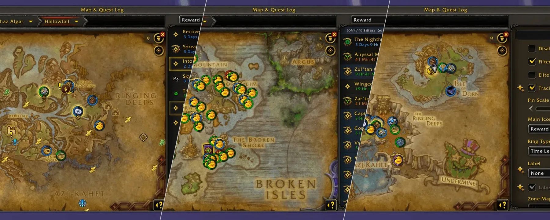 World Quest Tab — World Quest Tab screenshots 1–3