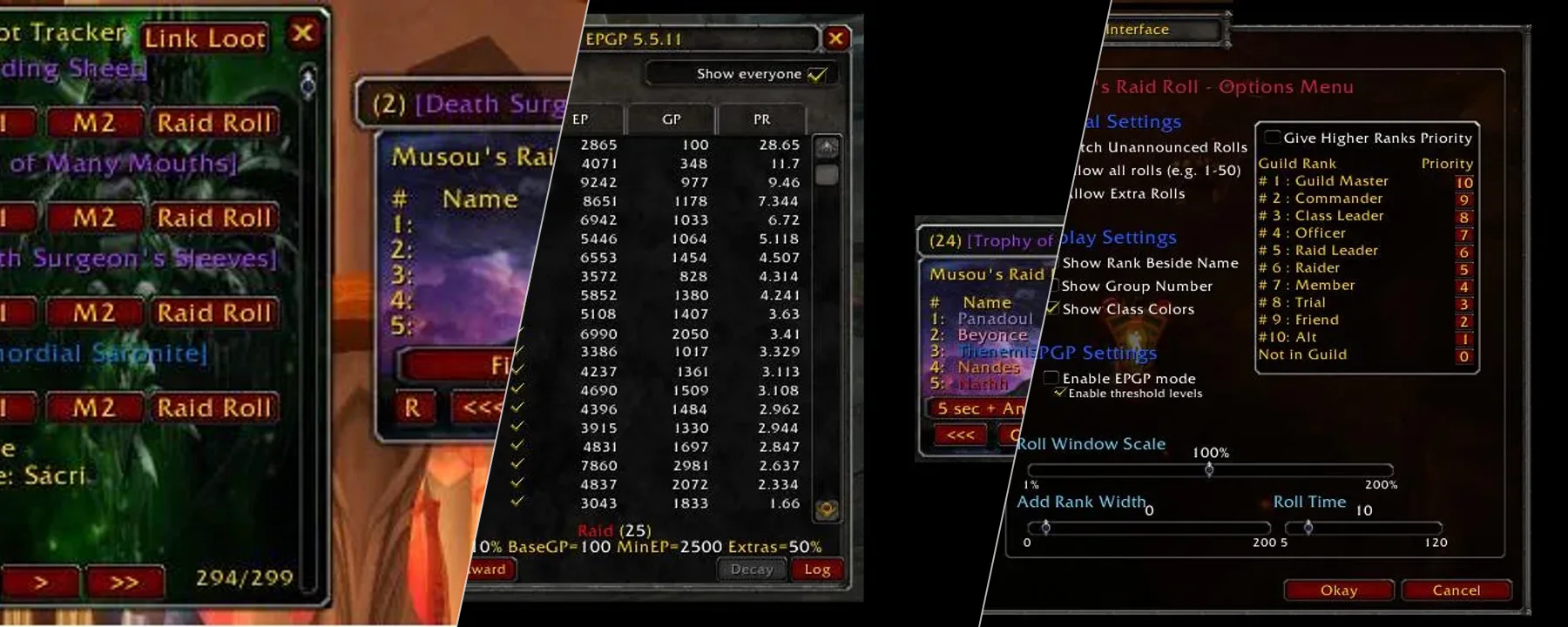 Raid Roll (With EPGP support, roll tracker and loot tracker) — Raid Roll (With EPGP support, roll tracker and loot tracker) screenshots 1–3