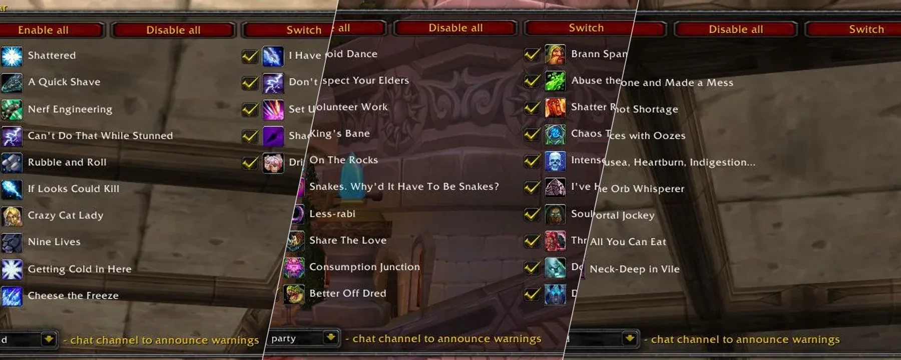 RaidAchievement — RaidAchievement screenshots 1–3