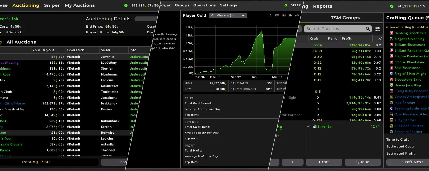 TradeSkillMaster — TradeSkillMaster screenshots 1–3