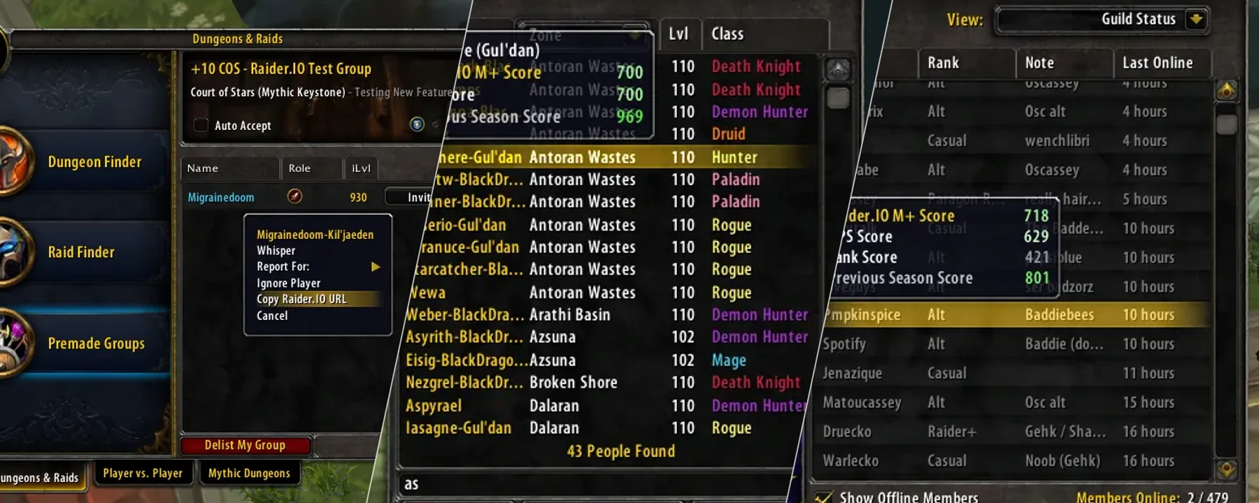Raider.IO Mythic Plus, Raid Progress, and Recruitment — Raider.IO Mythic Plus, Raid Progress, and Recruitment screenshots 1–3
