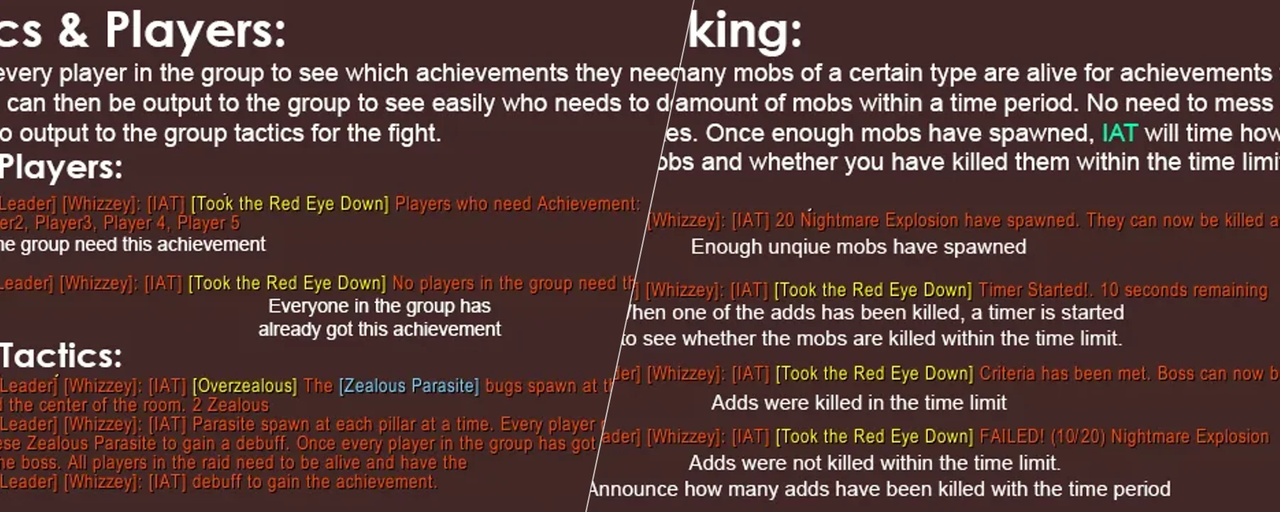 Instance Achievement Tracker — Instance Achievement Tracker screenshots 1–2