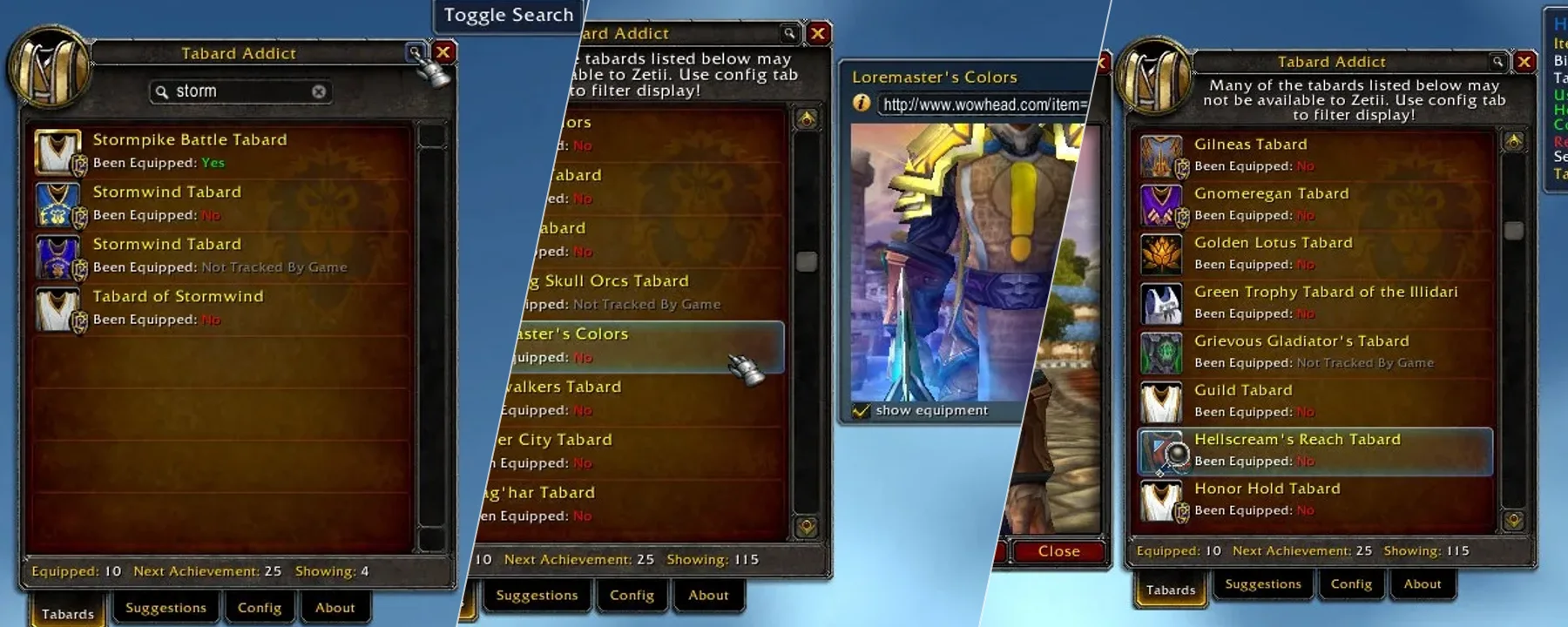 Tabard Addict — Tabard Addict screenshots 1–3