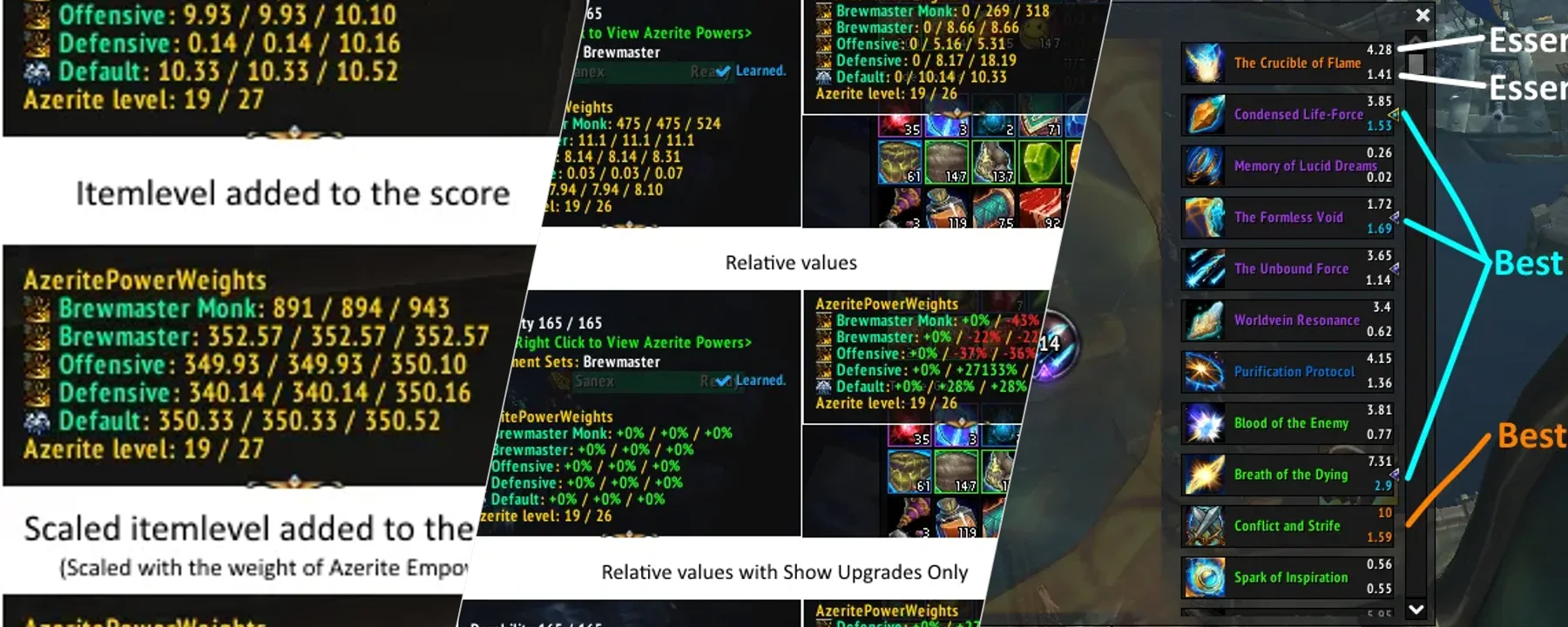 AzeritePowerWeights — AzeritePowerWeights screenshots 4–6