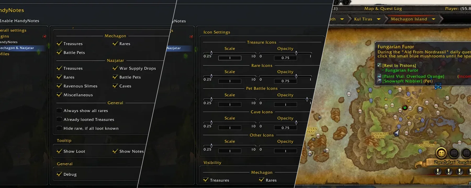 HandyNotes: Mechagon & Nazjatar — HandyNotes: Mechagon & Nazjatar screenshots 1–3
