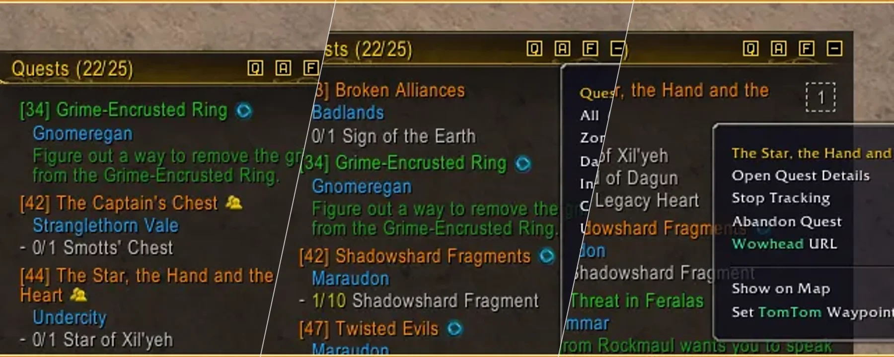 Kaliel's Tracker Classic (MoP | BC | Era) ... Quest / Achievement | supported Questie and ElvUI / Tukui — Kaliel's Tracker Classic (MoP | BC | Era) ... Quest / Achievement | supported Questie and ElvUI / Tukui screenshots 1–3