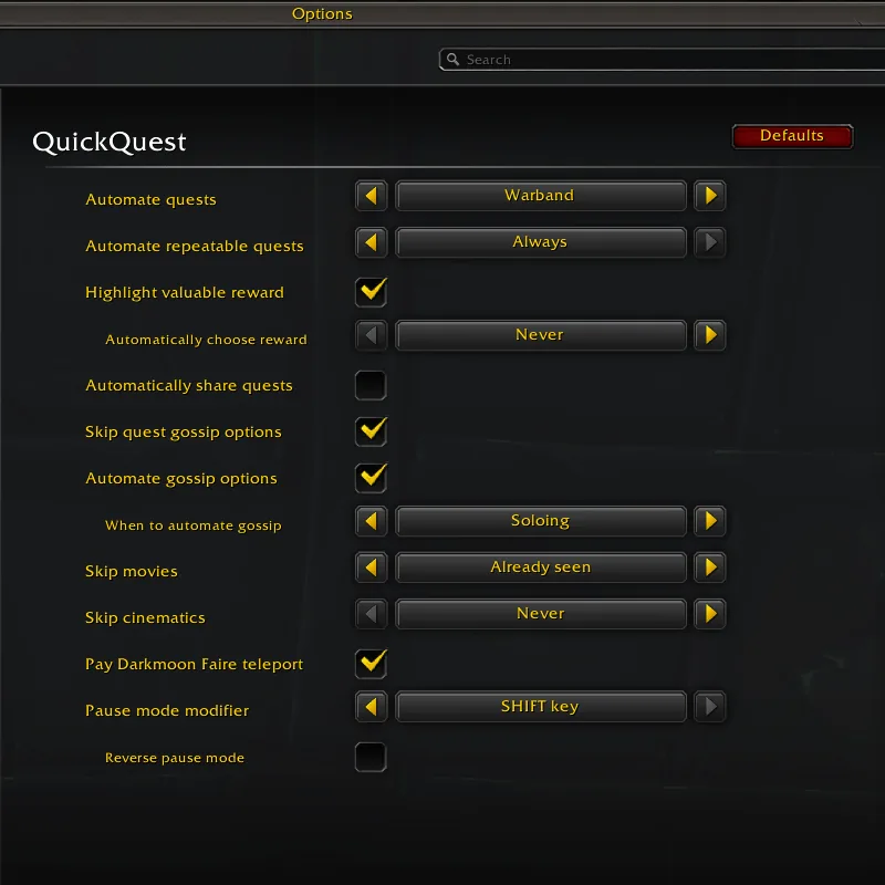 QuickQuest screenshot 1
