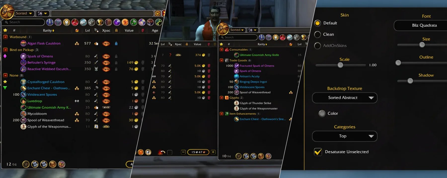 Sorted. Bag Addon — Sorted. Bag Addon screenshots 1–3