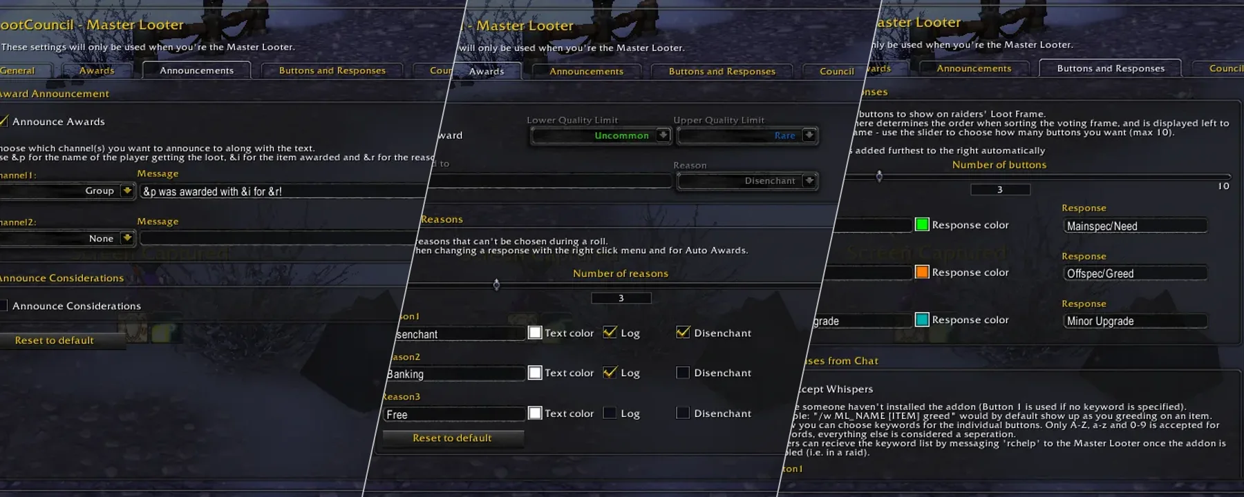 RCLootCouncil — RCLootCouncil screenshots 1–3