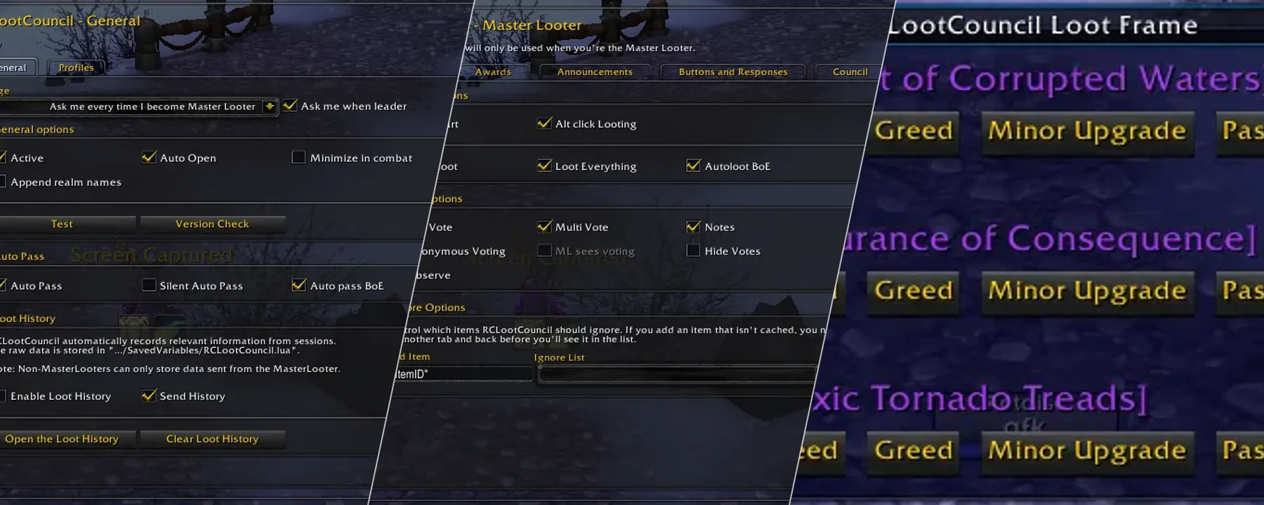 RCLootCouncil — RCLootCouncil screenshots 4–6