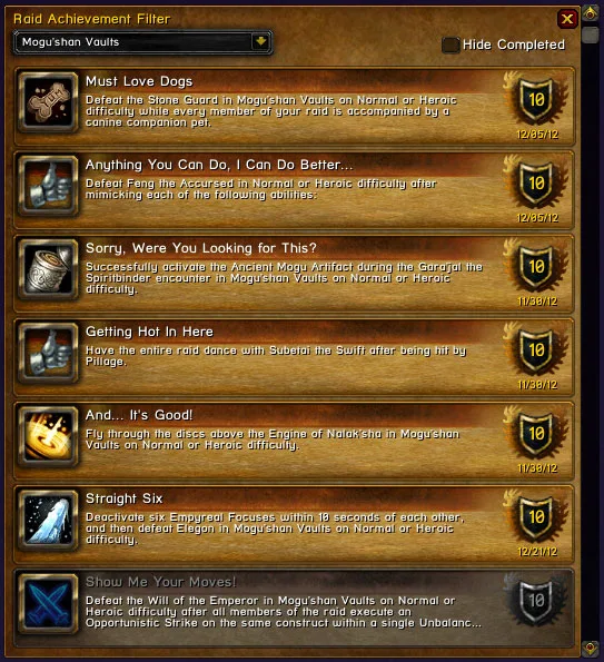 RaidAchievementFilter screenshot 1