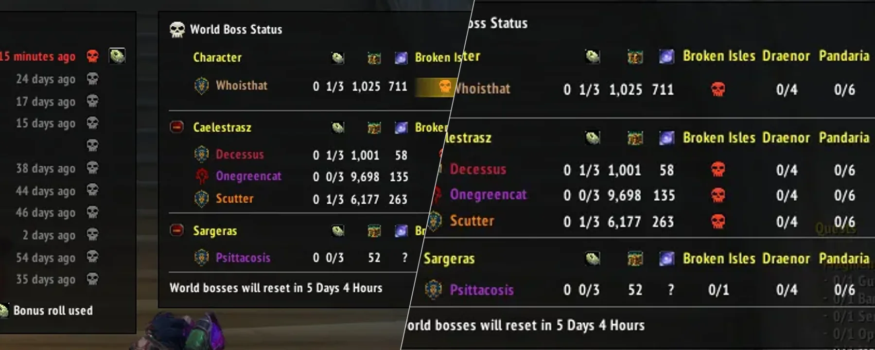 World Boss Status — World Boss Status screenshots 1–2