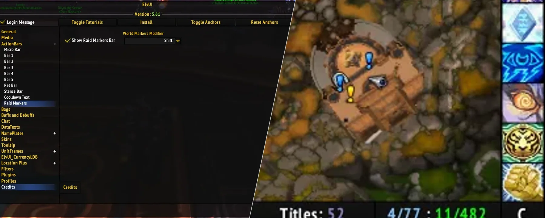 ElvUI Raid Markers — ElvUI Raid Markers screenshots 1–2