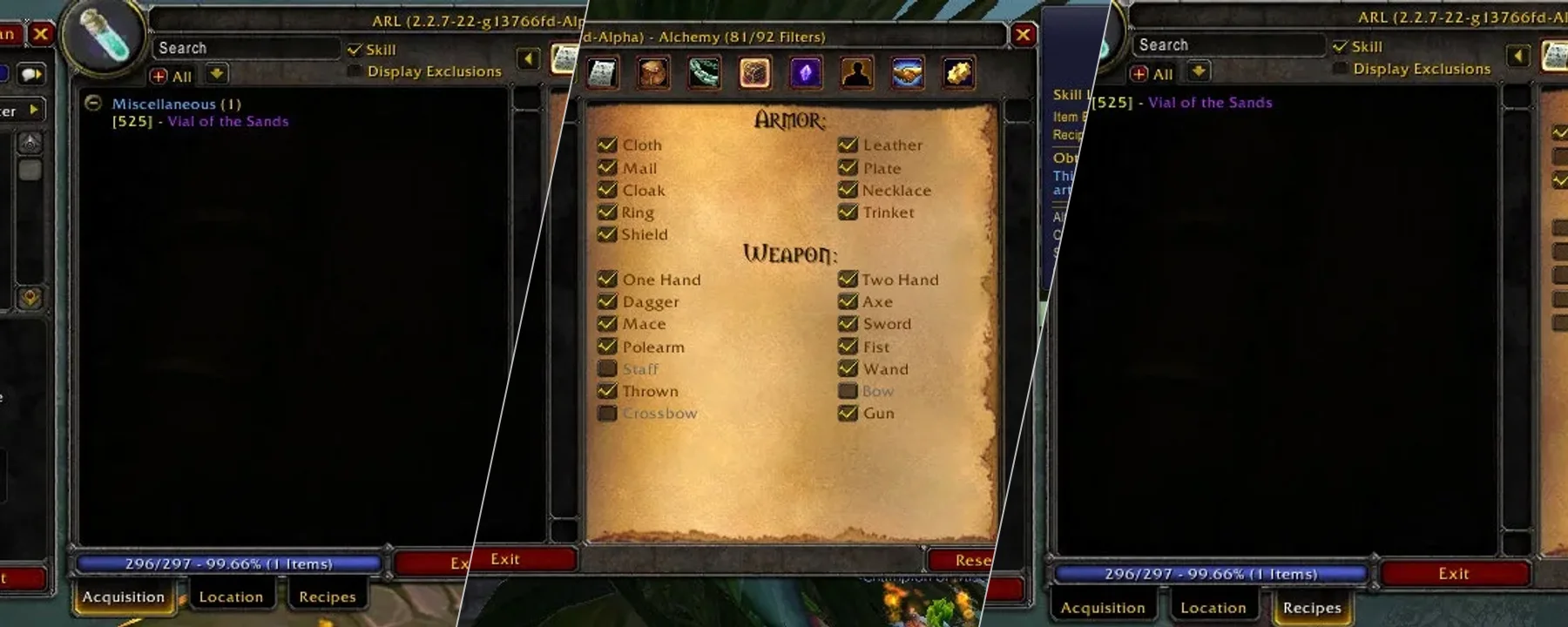 Ackis Recipe List — Ackis Recipe List screenshots 1–3