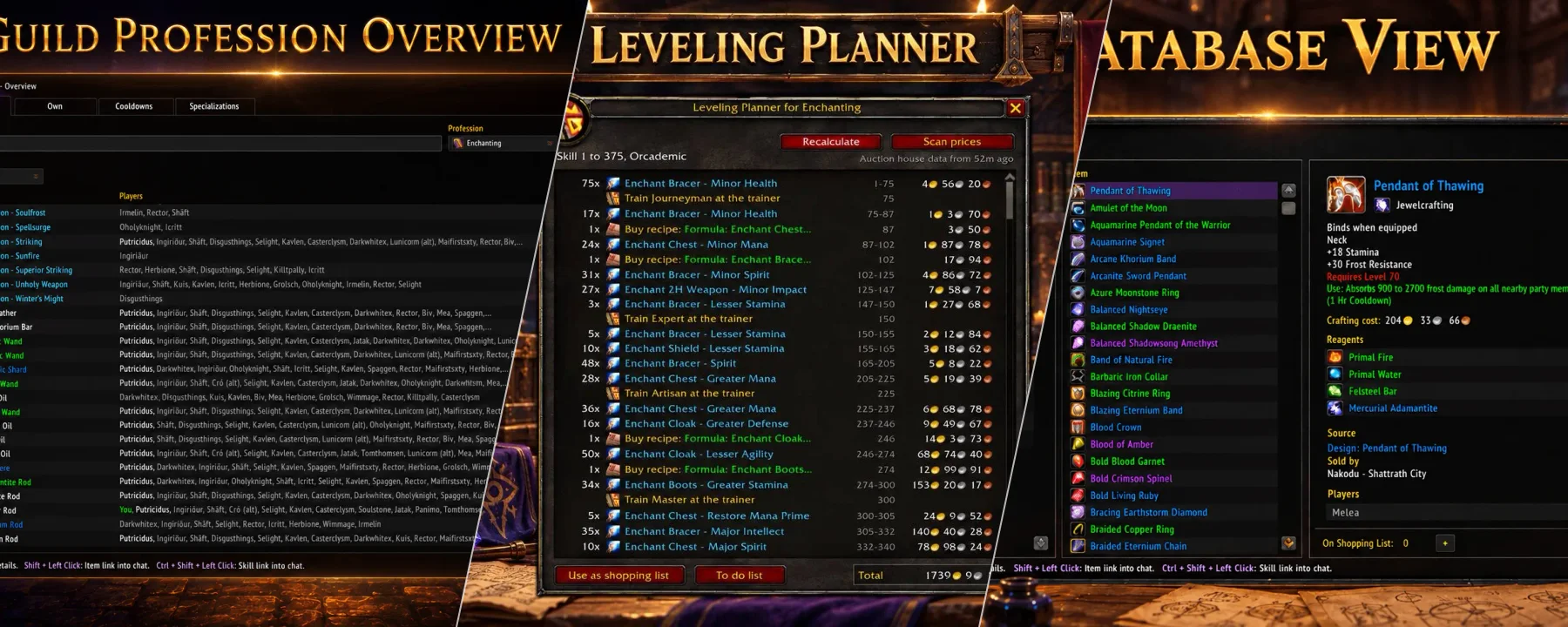 Profession Master - Guild Craft & Personal Trade Skills — Profession Master - Guild Craft & Personal Trade Skills screenshots 1–3