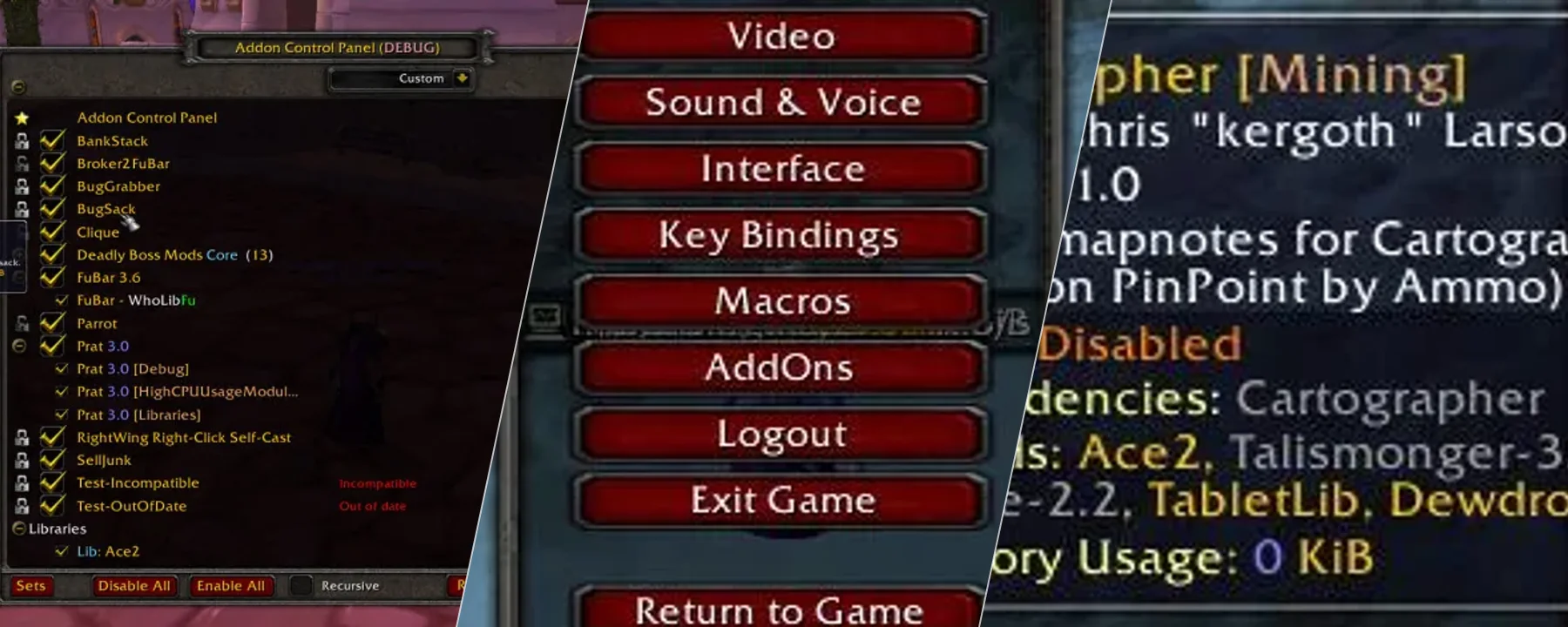 Addon Control Panel — Addon Control Panel screenshots 1–3