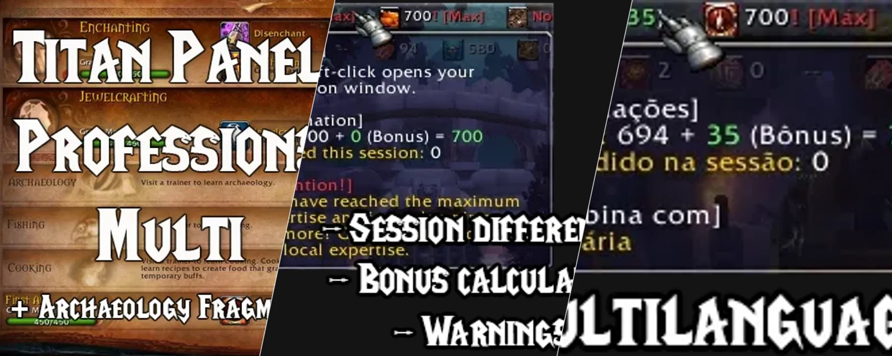 Titan Panel [Professions] Multi — Titan Panel [Professions] Multi screenshots 1–3